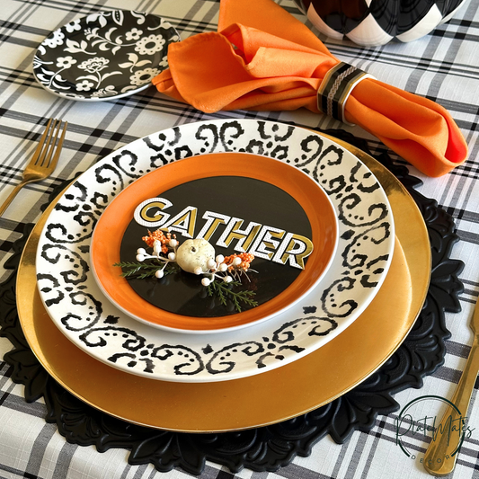 Gather - Black/White/Gold - Tablescape and Table Setting Decor