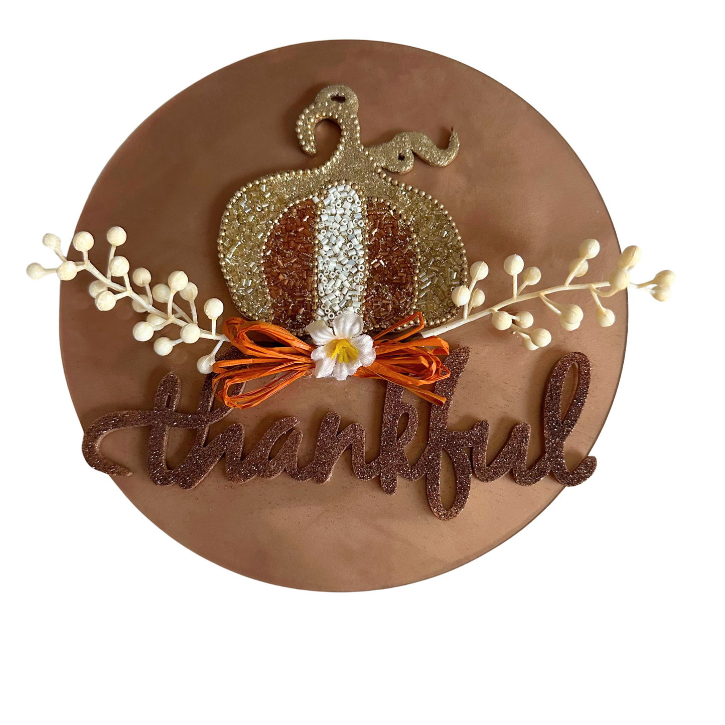 Thankful - Bronze/White/Gold - Tablescape and Table Setting Decor